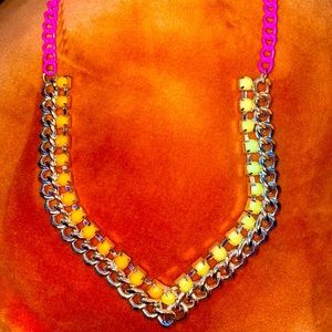 💛🧡orange&yellow chain necklace💛🧡